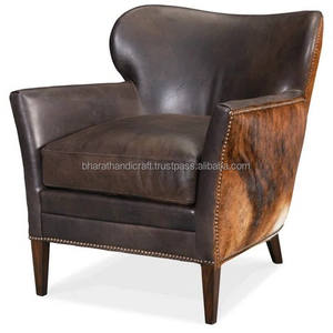 Sillón de Cuero de Lujo con Estructura Resistente, Asiento Acolchado Cómodo, Diseño Elegante, Perfecto para Sala de Estar o Salón - Product Image 2