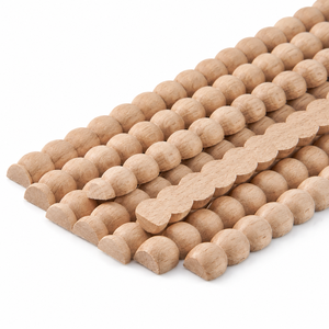 Moulures décoratives en bois massif à perles pour armoires de cuisine et meubles - Product Image 1