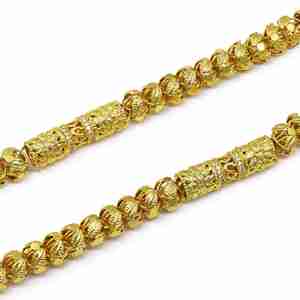 Colliers chaîne style Holo plaqués micro-or 14K 18K 24K en gros, bijoux chaîne pour hommes, chaîne de mode en laiton au design moderne - Product Image 4