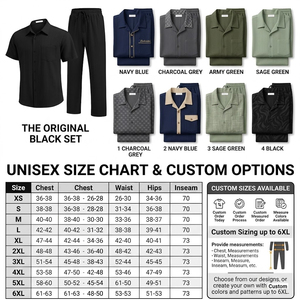 Ensemble décontracté d'été 2 pièces : chemise texturée à manches courtes boutonnée et pantalon à taille élastique avec cordon de serrage |   Fournisseur d'ensembles décontractés - Product Image 6