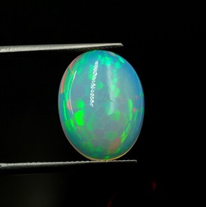 Ethiopian <b>Honey</b> Comb Opal Gemstone: 6.20ct Oval Cabochon for Jewelry - Product Image 6