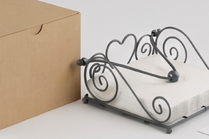 Porte-serviettes vintage en métal avec motif en spirale, sur pied, pour la décoration de table, usage domestique et usage en cuisine - Product Image 6