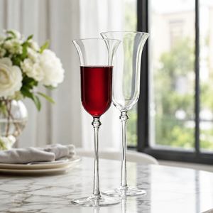 Verres à vin en borosilicate faits à la main de 200 ml, sans plomb, transparents, à pied, pour vin rouge et blanc, réutilisables, vente en gros - Product Image 5