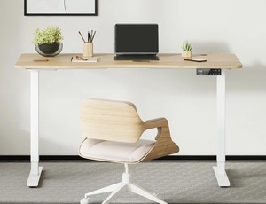 <b>Solid</b> Bamboo Natural <b>Wood</b> <b>Desk</b> Top Replacement Surface Board Electric Height Adjustable Standing <b>Desk</b> Modern Eco-Friendly - Product Image 4