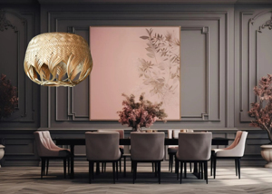 Panier en bambou Hanakago, style japonais vintage pour arrangement floral Ikebana, lampe suspendue en rotin artisanale de haute qualité, écologique - Product Image 4