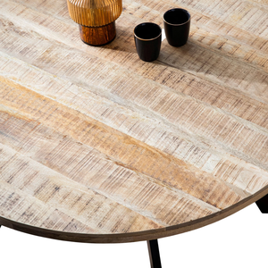 โต๊ะอาหารพับได้ทรงกลมไม้มะม่วงแข็งแรง ทันสมัย เคลื่อนย้ายง่าย ทำความสะอาดง่าย ประหยัดพื้นที่ เหมาะสำหรับร้านอาหารและโรงแรม - Product Image 3