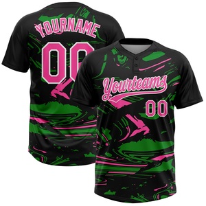 Maillot de softball premium pour femme, motif camouflage noir, rose, vert, maille respirante anti-humidité, logo personnalisé, fournisseur en gros - Product Image 1