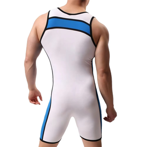 Combinaison de lutte personnalisée avec logo frontal, impression personnalisée, tissu extensible, séchage rapide et léger en Spandex/Polyester - Product Image 4