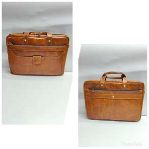 Maletín para Portátil de Cuero Genuino Premium, con Cierre, para Oficina, Viajes y Negocios, Gran Capacidad, Ecológico, Portátil, con Múltiples Compartimentos - Product Image 3