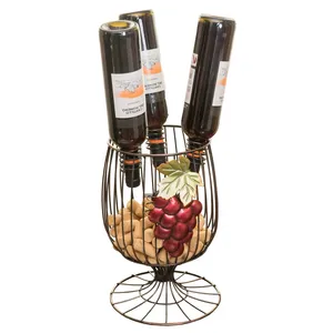 Soporte de Metal para Botellas de Vino Hecho a Mano de Primera Calidad, Elegante Soporte para Mesa de Restaurante, Soporte de Metal para Botellas Hecho a Mano con Calidad de Exportación - Product Image 1