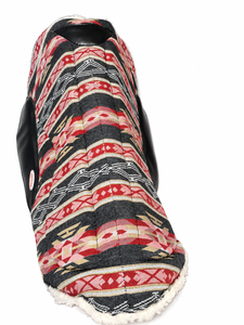 Cache-oreilles en fourrure de qualité supérieure avec motif rouge et noir, doublure polaire et housse de <span class=keywords><strong>selle</strong></span> pour l'équitation et la chaleur hivernale - Product Image 5