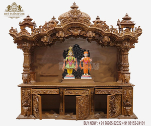 Big Swaminarayan Wooden Mandir for <b>Home</b> Traditional Wooden <b>Temple</b> Manufacturer DST EXPORTS Big Customized Teak Wood <b>Temples</b> USA - Product Image 6
