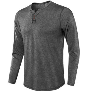 Men Cotton Casual Stand Collar Twill T Shirts Custom Logo Private Label Outdoor Custom Printing OEM ODM Wholesale Apparel - Product Image 1