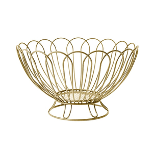 Corbeille à fruits moderne en fil de fer noir pour comptoir de cuisine, bol à fruits et légumes géométrique en métal, support de rangement décoratif - Product Image 3