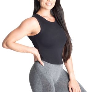 Débardeur long pour femme à ourlet incurvé, respirant et extensible, pour la gym, le fitness et le yoga, vêtements de sport, vente en gros OEM - Product Image 2