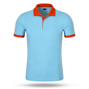 เสื้อโปโลกอล์ฟผู้ชายคุณภาพสูง ผ้าโพลีเอสเตอร์ผสมคอตตอน สกรีนโลโก้ได้ ไซส์ใหญ่ ลายเรียบ ทรงหลวม ขายส่ง - Product Image 1