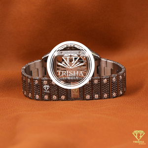 Reloj de Diseño con Movimiento Mecánico Automático, Acero Inoxidable, Diamantes Moissanite Blancos y Negros, Joyería de Lujo - Product Image 2