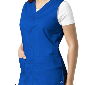 Nuevo Chaleco de Enfermería para Mujer, con Botones, Cómodo, Elástico, para el Sector Sanitario, Tejido, Personalizado, OEM - Product Image 2