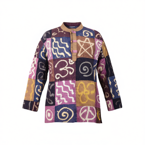 ชุดของขวัญท่องเที่ยวเนปาล เสื้อคุรตาพิมพ์ลายด้วยมือจากวัสดุธรรมชาติ - Product Image 2