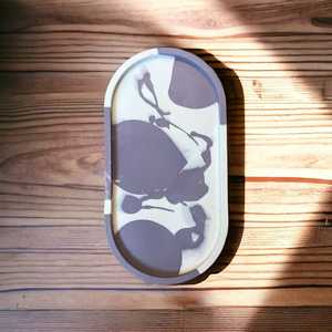 Bandeja Ovalada de Jesmonita, Diseño Marmoleado Turquesa Blanco, Estilo Moderno y Lujoso, Apta para Lavavajillas, Fácil de Limpiar, para Cocina y Baño - Product Image 5