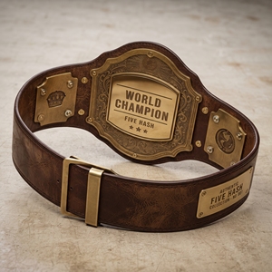 Diseño profesional de premios para cinturón de campeonato de lucha libre y boxeo, cinturón de trofeo deportivo premium, construcción con placa de metal. - Product Image 3