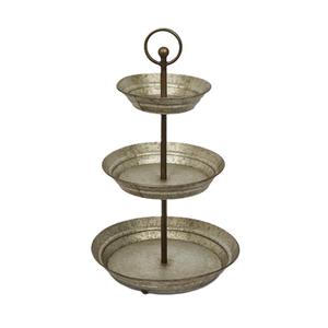 Support de Présentation de Gâteaux et Desserts Rustique de Fer Galvanisé à 3 Niveaux de Haute Qualité, Style Ferme, en Promotion - Product Image 5
