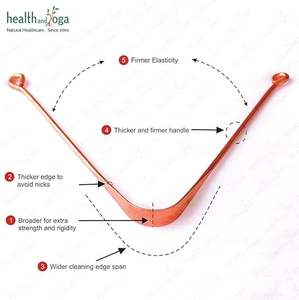 HealthAndYoga QSwipe Lite Steel U-Shaped <b>Tongue</b> <b>Cleaner</b>-Anti-Slip Reusable & Eco-Friendly Pack of 12 - Product Image 2