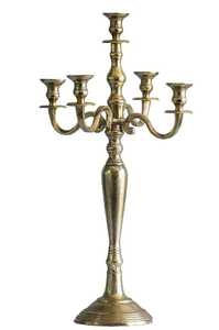 Modern Home Decor Ideas Table Display 5 Arms Antique Candelabra <b>Hand</b> <b>Casted</b> Technique Low Moq Metal Candle Holder Wedding Decor - Product Image 5