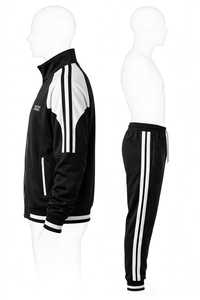 Conjunto Deportivo Unisex Negro de Manga Larga con Cierre de Media Cremallera y Dobladillo Dividido 2 en 1, Ropa Deportiva de Otoño Transpirable y Ligera con Bolsillos Laterales y Ajuste Regular - Product Image 3