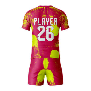 Ensemble de maillot et short de football sublimé personnalisé, tenue de sport légère et respirante pour équipes - Product Image 2