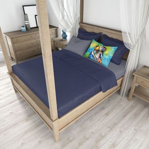 Funda De Almohada estándar de Bulldog Inglés Hippie Dawg, ligera, supersuave, fácil de cuidar, ilustraciones decorativas para fundas de cojines - Product Image 4