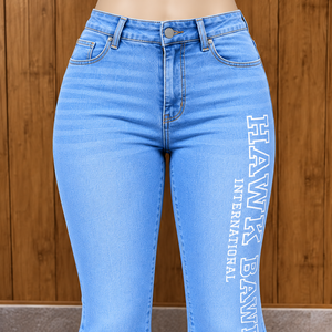 Women Denim Flare Jeans Wide Leg <b>Bell</b> Bottom Pants Flared Hem Comfort Style Custom Design Casual Wear Fashion Fit Custom Size - Product Image 4