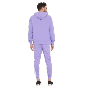 Conjuntos Deportivos Personalizados al por Mayor, Color Morado, Sudadera con Capucha para Hombre, 80% Algodón, 20% Poliéster, para Correr - Product Image 3