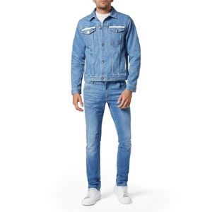 Denim Jacket Men's Solid Jean Jacket Washed Denim Slim Fit Hole Thick Coat <b>Top</b> Overcoat Hot Denim Jacket For Men - Product Image 2