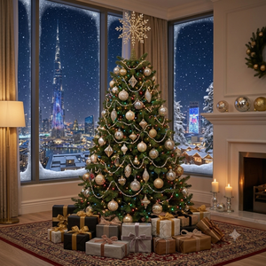 Adorno de copo de nieve de cristal con diamantes de imitación para la punta del árbol de Navidad, decoración vintage con alambre dorado - Product Image 6