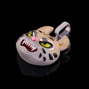 Pendentif Homme en Argent 925 et Moissanite, Breloque Lettre Hip Hop Personnalisée, Caractère 3D, Dessin Animé Glacé Tendance, Certifié Plaqué Rhodium - Product Image 2