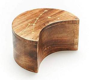 Tarro de almacenamiento de madera natural con tapa para decoración de la encimera de la cocina de estilo rústico y almacenamiento de alimentos. - Product Image 5