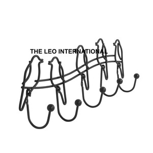 Porte-manteau mural décoratif original en métal noir pour cuisine et salle de bain – Support de présentation de haute qualité - Product Image 1