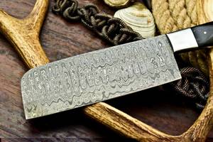 Handmade Damascus Steel Cleaver Customizable Wood Handle Personalizable DIY Grade Ambidextrous Modern <b>Kitchen</b> <b>Knife</b> - Product Image 6