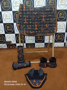 Fabricant OEM ODM Grossiste Équestre – Ensemble de tapis de selle personnalisés de haute qualité, durables et confortables avec doublure en maille par sublimation - Product Image 2