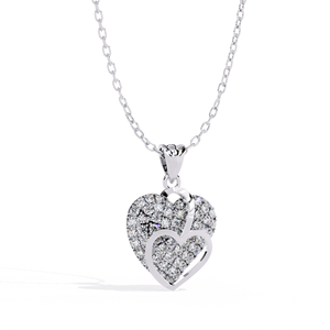 Aries Jewel Classic 14K <b>Solid</b> <b>Gold</b> Round Cut Set Lab Diamond Solitaire <b>Pendant</b> Necklace for Women Party Gift - Product Image 2