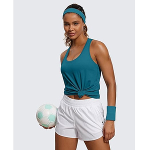 Haut de yoga court BASRA SPORTS pour femme en Spandex/Nylon, sans couture, extensible, respirant, séchage rapide, idéal pour le fitness et l'entraînement en salle de sport, doux - Product Image 4
