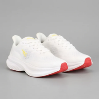 Chaussures de course basses blanches pour hommes, respirantes, à lacets, légères et amorties, pour l'entraînement et le fitness