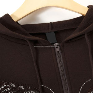 Sweatshirts élégants unisexes avec des pierres fantaisie Sweat à capuche d'hiver avec des pierres uniques - Product Image 2