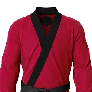 Uniforme de Taekwondo Rojo, 100% Algodón, Unisex, Corte Regular para Adultos, Transpirable, Teñido Liso, Ropa de Artes Marciales - Product Image 4