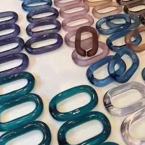 Grandes chaînes en résine transparente colorées pour la décoration murale, projets de bricolage, séparateurs de pièce et accessoires de rideaux - Product Image 2