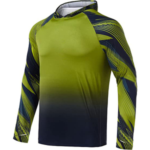 Camisa de Pesca con Capucha de Manga Larga para Hombre, Impresión por Sublimación, Color Degradado, UPF 50, Anti-UV, Poliéster, Sudadera - Product Image 3