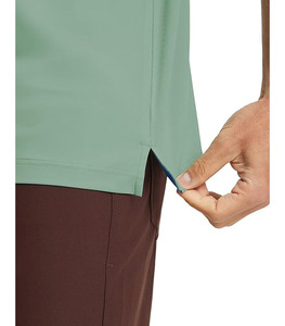 Prix d'usine – Chemises pour hommes en tricot Spandex/Coton, couleur unie, avec logo personnalisé imprimé numériquement, respirantes, à manches courtes, style gothique - Product Image 4