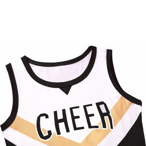 Tenue de Cheerleader pour Filles, Costume de Cheerleading pour Enfants, Tenue d'Entraînement avec Pompons - Product Image 4