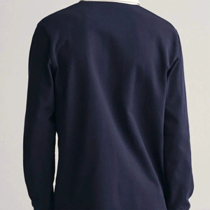 Polo à manches longues pour homme de haute qualité, personnalisation de la marque, tissu léger, vêtements décontractés pour les vacances, les stations balnéaires, les activités de plein air et le streetwear - Product Image 4